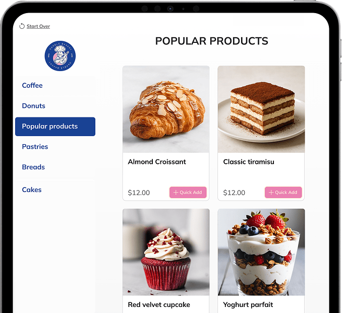 Self ordering kiosk
